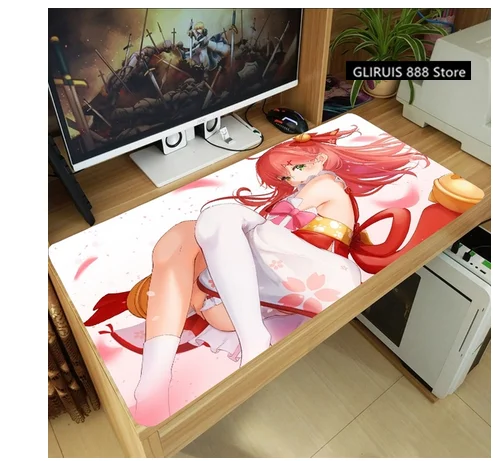 Игровой коврик для ноутбука Hololive VTuber Sakura Miko игровой мыши Настольный клавиатуры