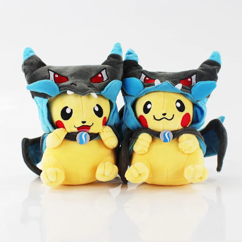 4 шт./лот TAKARA TOMY Покемон Пикачу Косплей Charizard плюшевые игрушки кукла мягкие