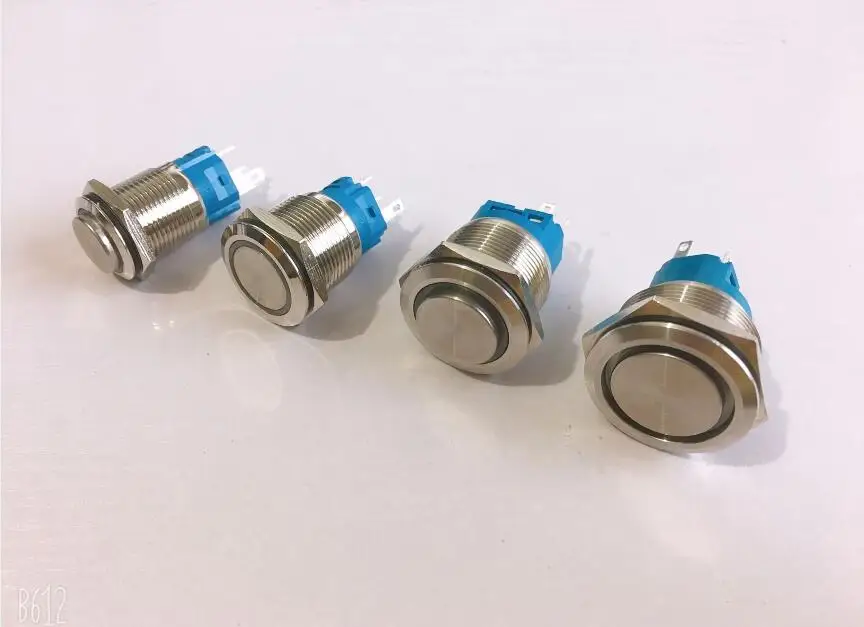 Светодиодное кольцо 22 мм металлический кнопочный переключатель 5PIN 2NO 2NC