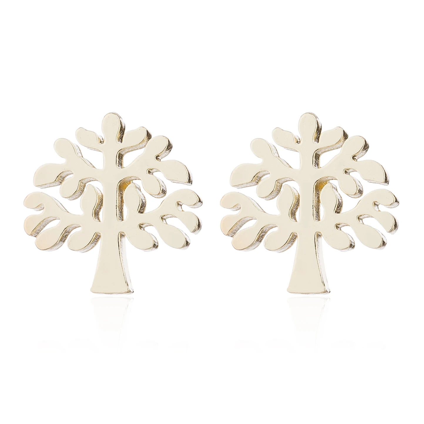 Stainless Steel Tree Of Life Stud Earrings Minimalist Simple Plant Earing for Women Ladies Daily Party Jewelry Drop Shipping | Украшения и