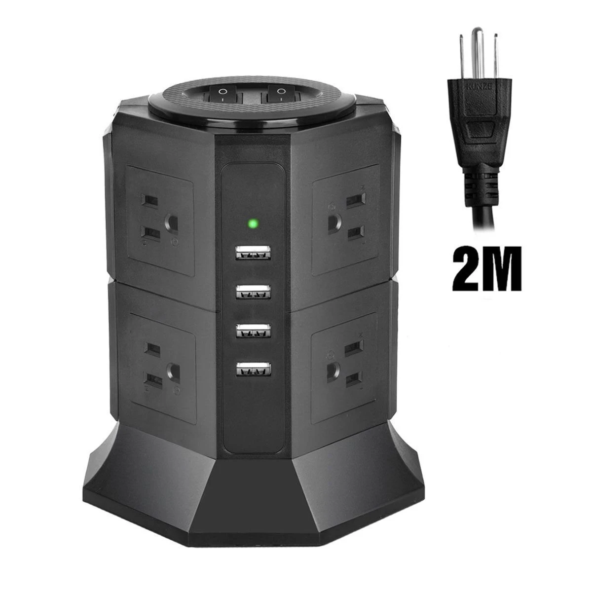 Блок питания Tower 12 US Outlet сетевой фильтр электрическая зарядная станция с 5 USB 6.5ft удлинитель для телефонов планшетов - Цвет: 8 OUTLTES 4USB