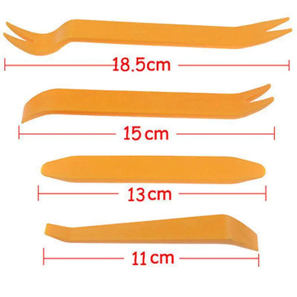 

4Pcs Durable Orange Automobile Audio Door Clip Panel Trim Auto Radio Removal Pry Tools Set Car Panel Removal Tool Free shipping