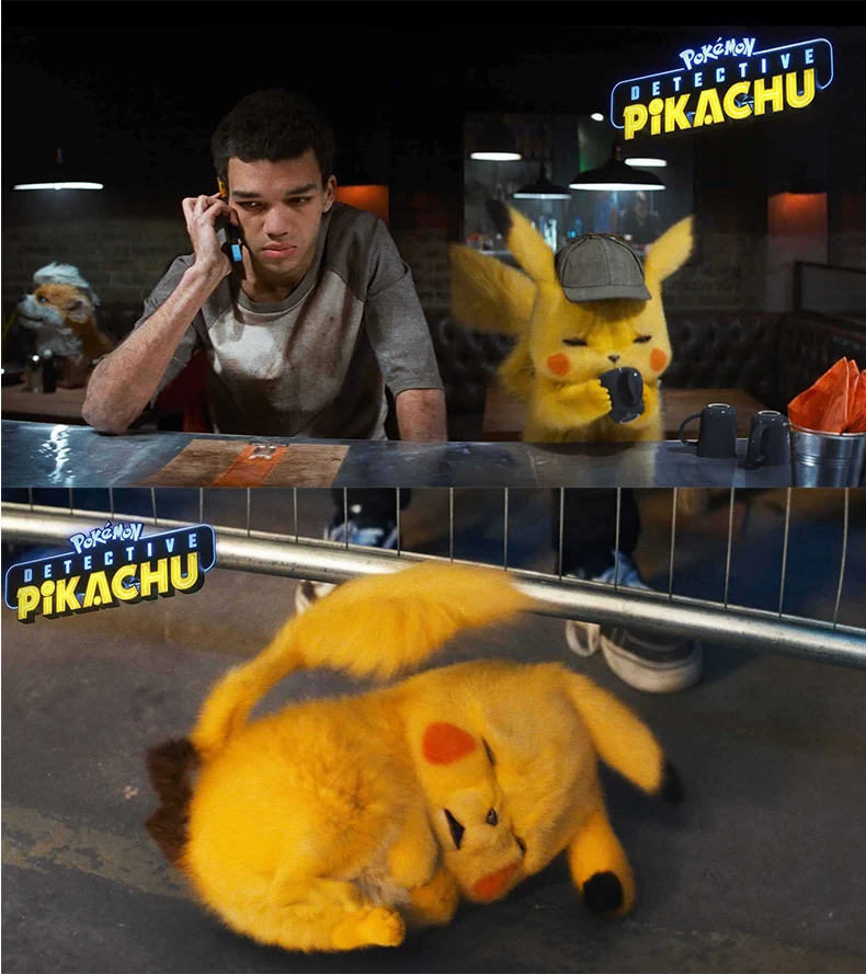 28cm Original Detective Pikachu Plush Toy High Quality Cute Anime Toys Children Gift Toy Kids Cartoon Peluche Pikachu