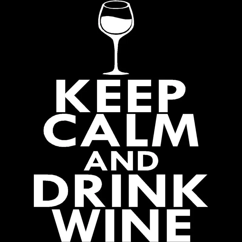 

Aliauto Funny Personality Car Sticker Keep Calm & Drink Wine Vinyl Decal Motorcycle Styling Decoration Black Silver,32cm*22cm