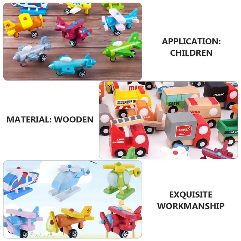 

12PCS Wooden Children Mini Plane Toy Premium Airplane Toy Lovely Airplane Toy