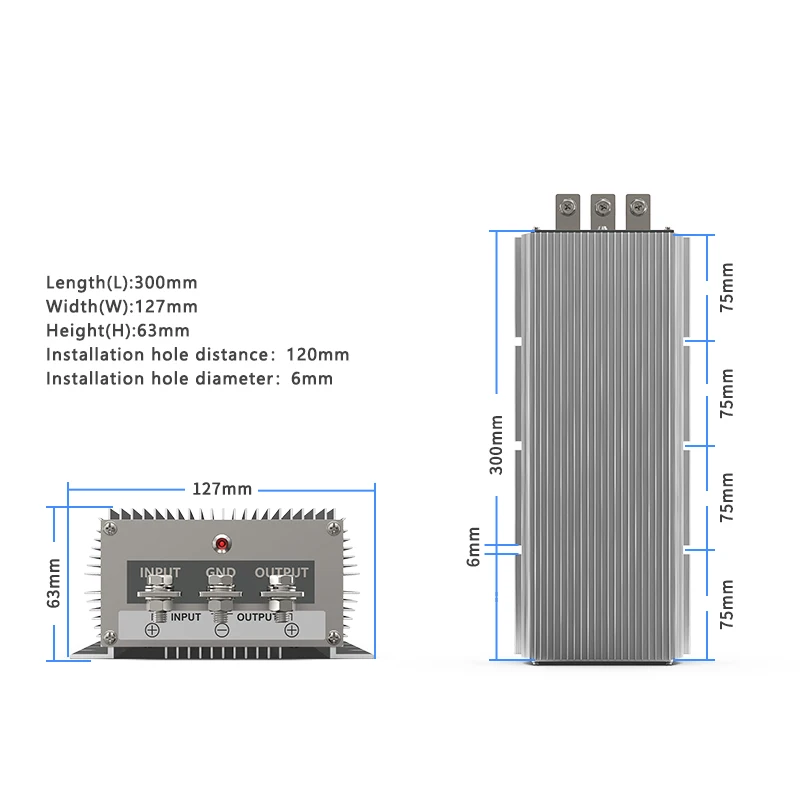 VGZKC от 24 В до 48 в 50 А высокомощный преобразователь питания постоянного тока