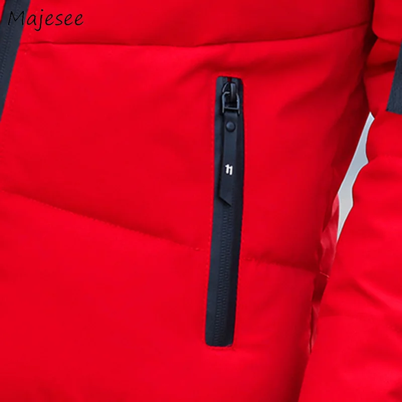 

Parkas Men Winter Hooded Thicken Windproof Thermal Korean Slim Pockets Zipper Mens Parka Short-style Simple Fashion All-match