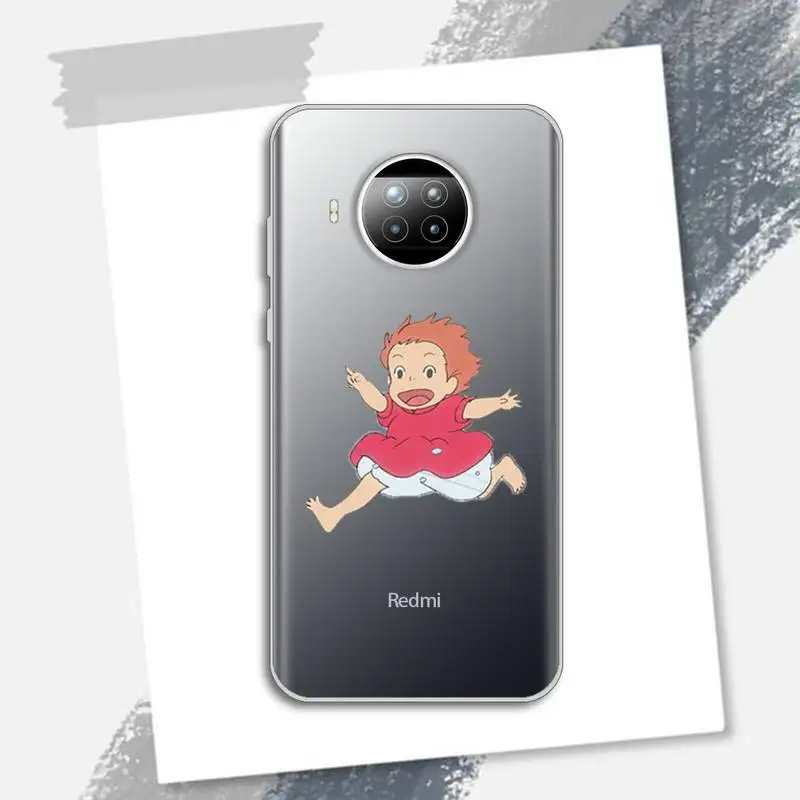 

Hayao Miyazaki anime ponyo Phone Case Transparent for xiaomi redmi note 8 9 9s 11 10t lite pro