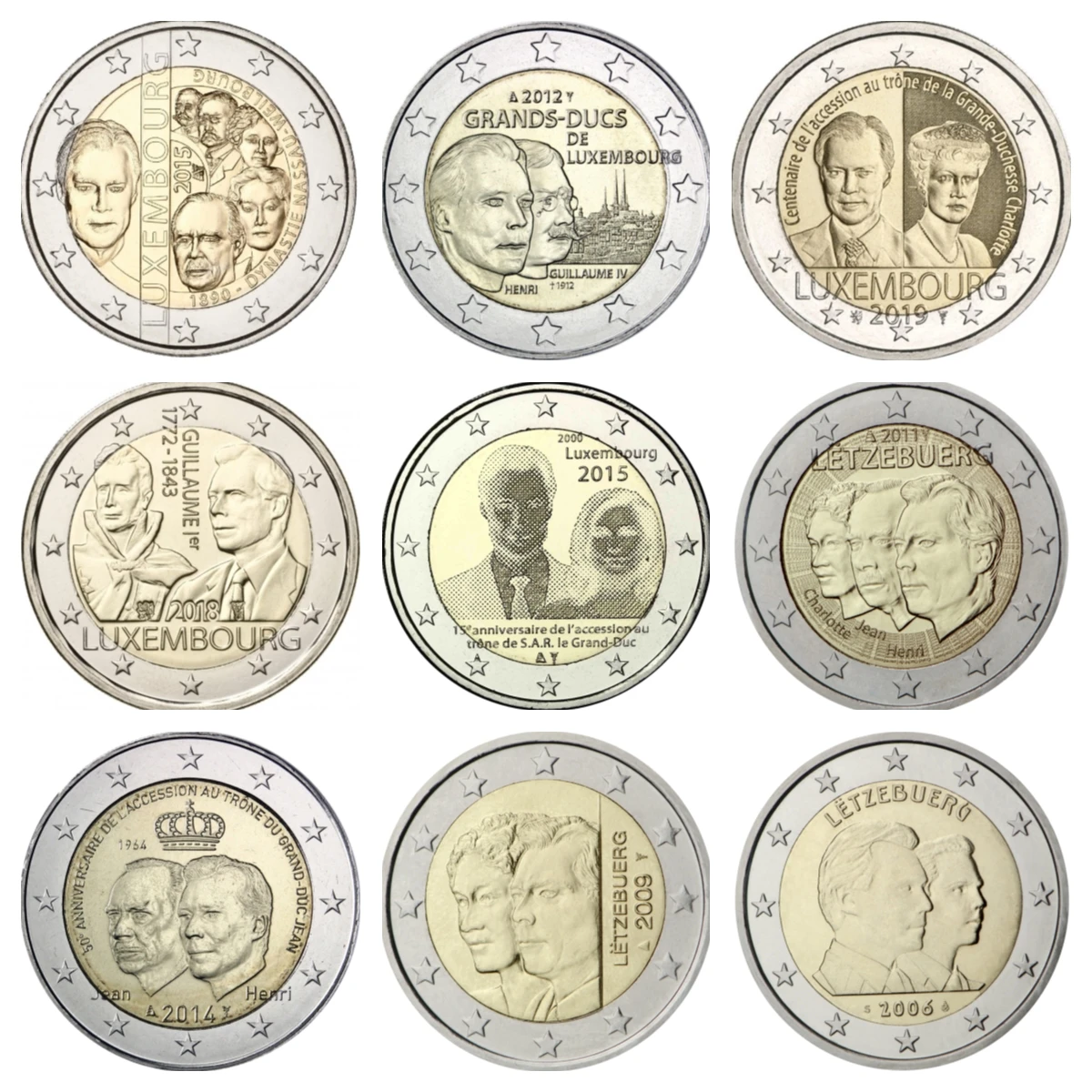 Luxembourg 2 EU Dollar Original Coins 2005-2020 Edition Europe Bicolor Commemorative Coin Personal Collection UNC New 1pcs |