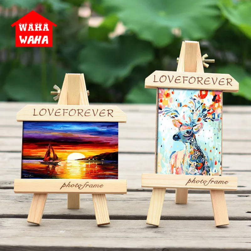 Фоторамка из массива дерева маятник простой мольберт дизайн фотостудия