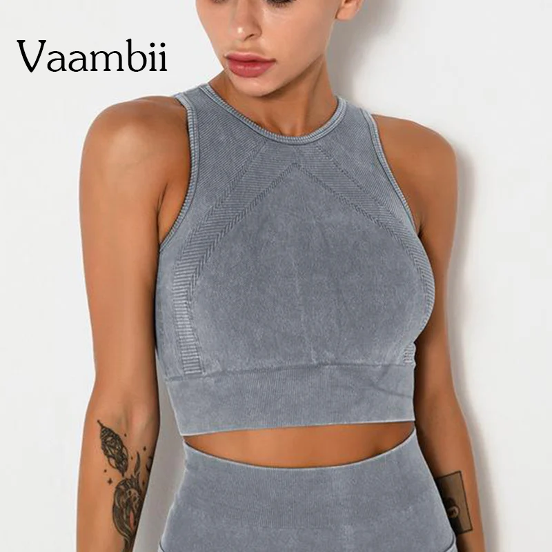 

Wash Style Unwired Super Push Up Bra For Women Seamless Bralette Knitted Top Bra For Fitness Top With Cups Women's Sports Bra