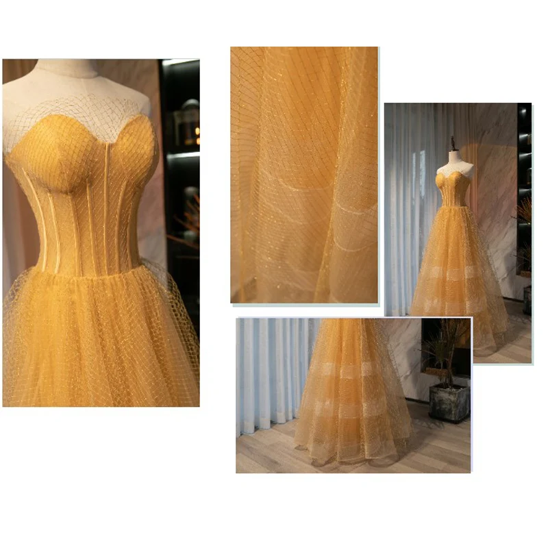 

Sexy Black Evening Dresses Top Quality Tulle Prom Gowns