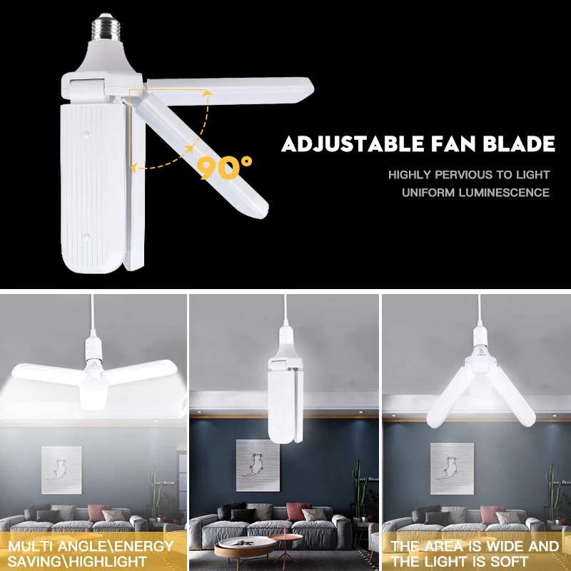 E27 Led Light Bulb 220V Bulbs High Power 30W 40W 60W Fan Blade Lamp for House Workshop Garage lampara led e27 | Лампы и освещение
