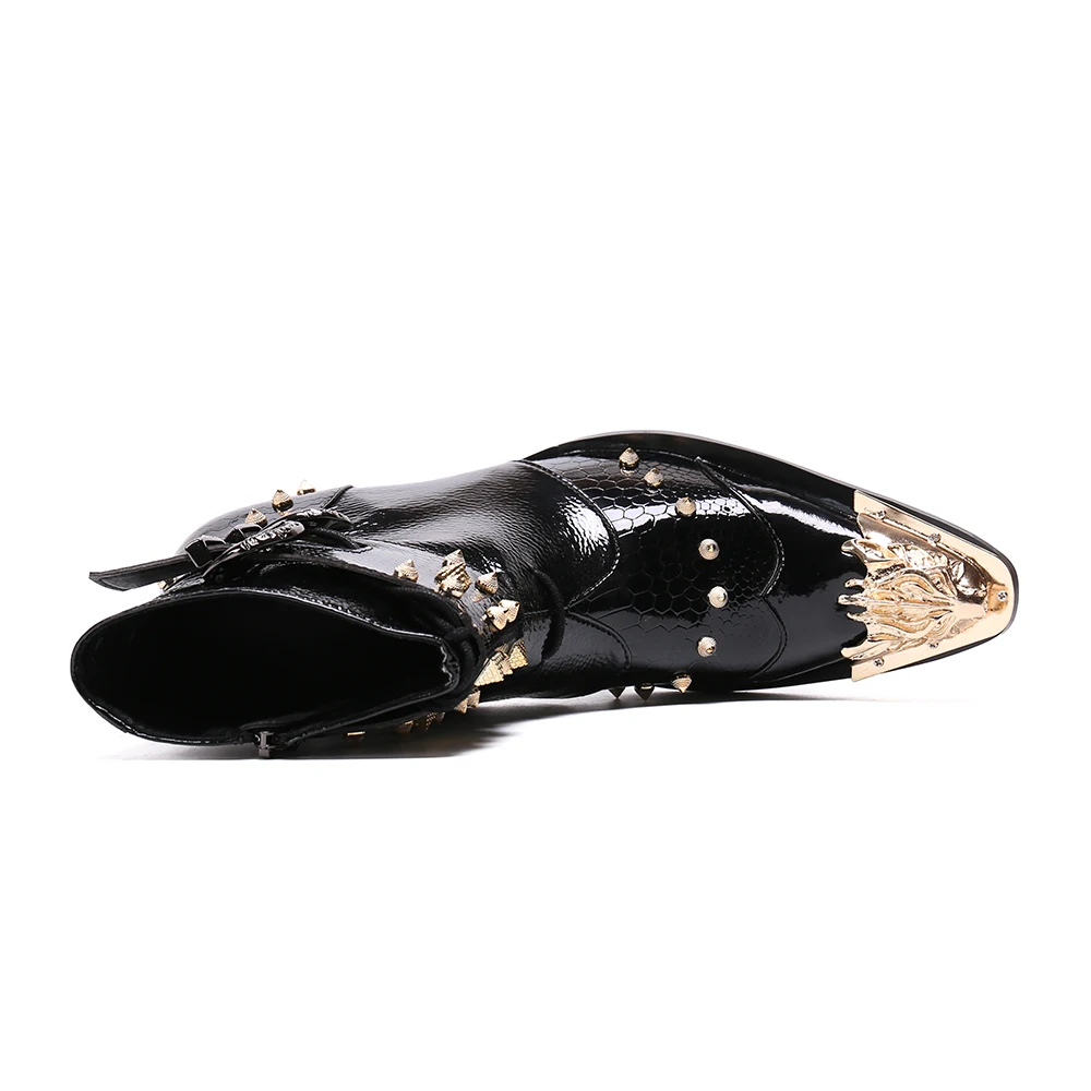 Мужские Ботильоны из натуральной кожи с заостренным носком и