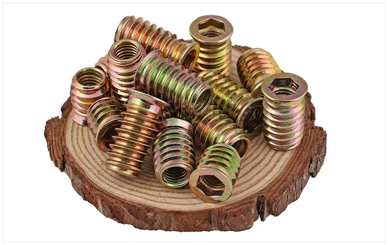 Шестигранная гайка с плоской головкой встроенные железные прямые зубцы M6 M8 M10 для