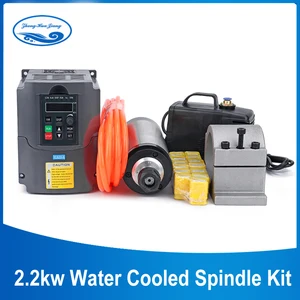 Двигатель шпинделя с водяным охлаждением, 2,2 кВт, инвертор 2,2 кВт, зажим 80 мм, водяной насос, Цанга ER20 13 шт. для маршрутизатора с ЧПУ