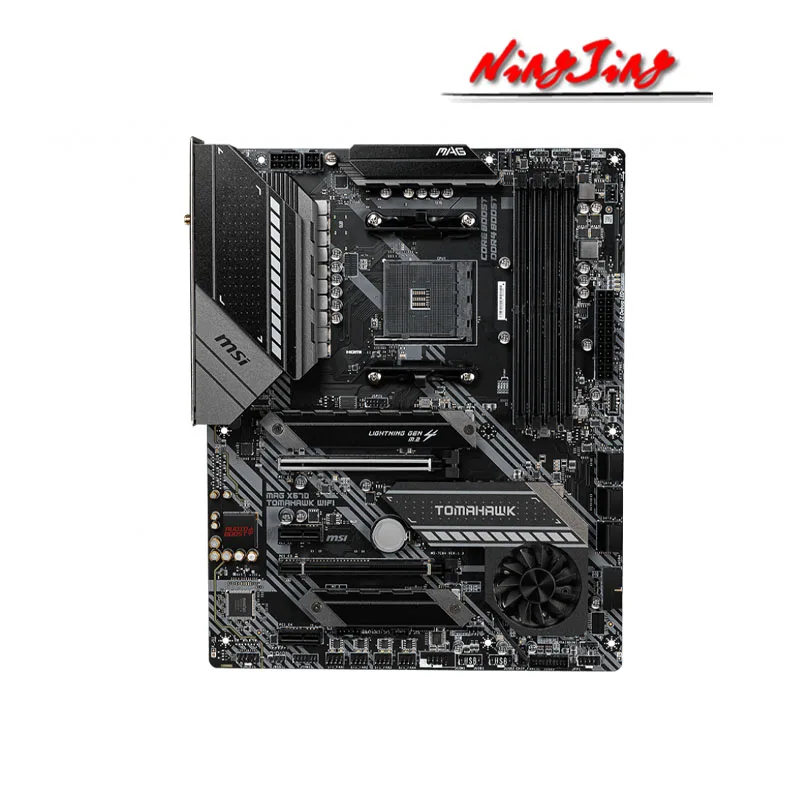 Материнская плата MSI MAG X570 TOMAHAWK Wi-Fi ATX AMD x570 DDR4 4600 (O.C) m.2 SATA USB 3 2 128G 6 разъемов