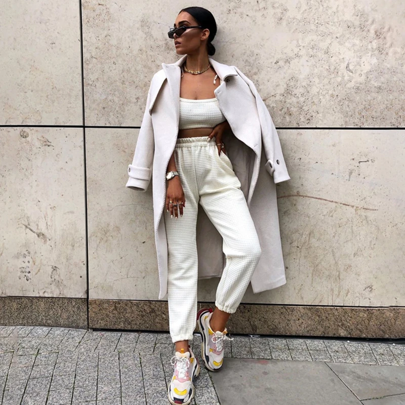 Брюки-карго женские с завышенной талией на осень/зиму | Женская одежда