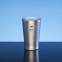 pure titanium beer mug vacuum cup 320ml home office tea cup vacuum insulation double layer pure titanium water cup