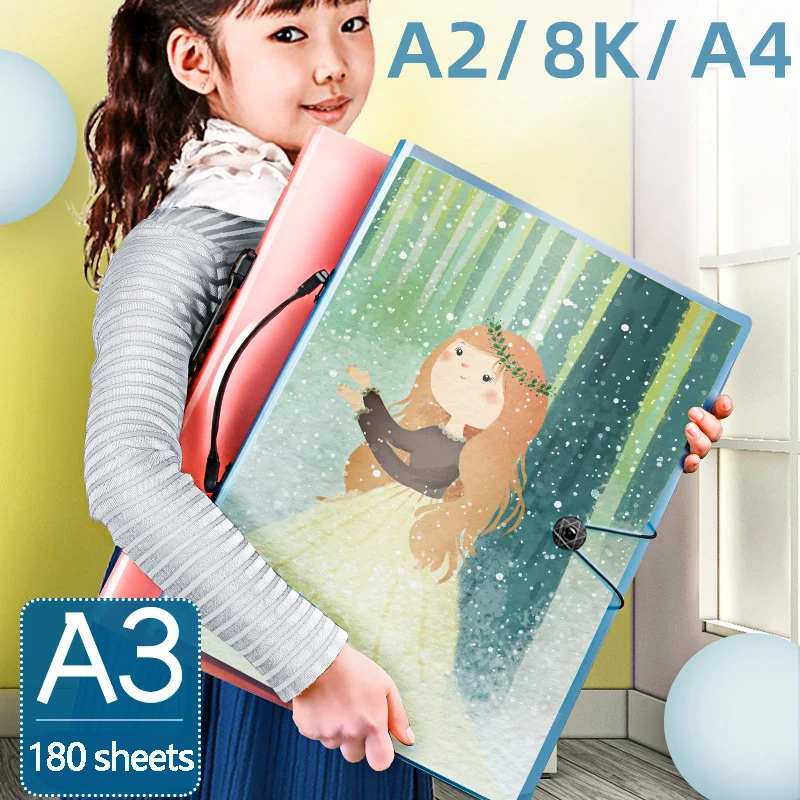 A3 8K Storage Picture Album Folder File Organizer Children's Art Drawing Paper Preservation Office Folders | Канцтовары для