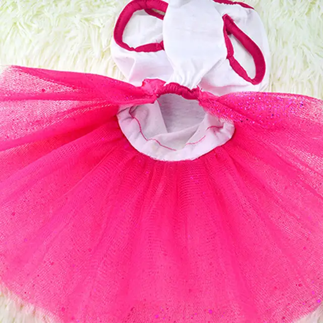 Pet Dog Love Heart Sequins Gauze Small Dog Lace Skirt Princess Tutus Dress Cat Rose Red Clothes Dog Dresses Pet Supplies 5