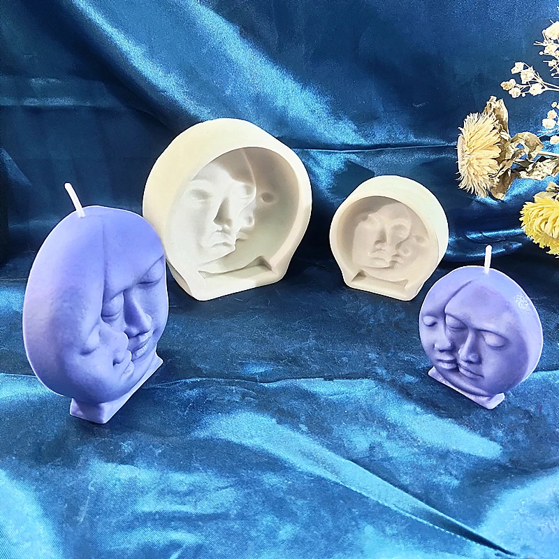 

Аксессуары для торта, солнце и луна, лицо любовника, силиконовая глина, форма для смолы, домашний декор, инструменты для выпечки помадки