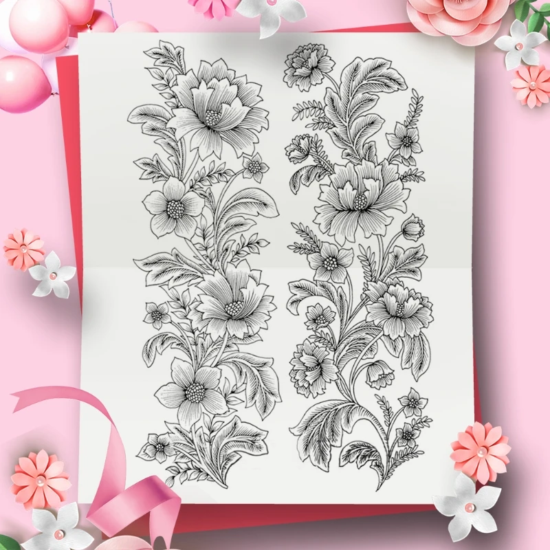 

Bouquet / Flowers DIY Silicone Clear Stamp Cling Seal Scrapbook Embossing Album 87HA