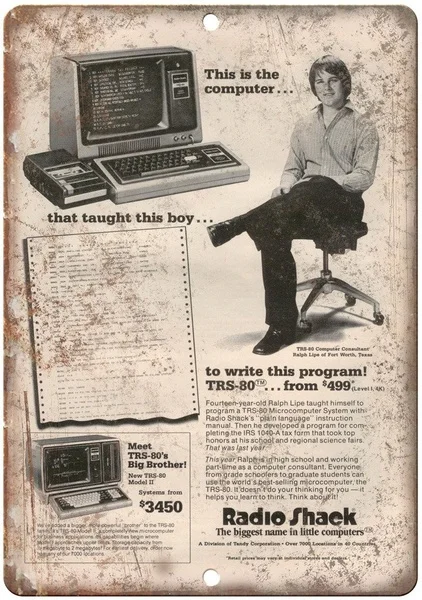 

Radio Shack Computer System Tin Sign art wall decoration,vintage aluminum retro metal sign,iron painting
