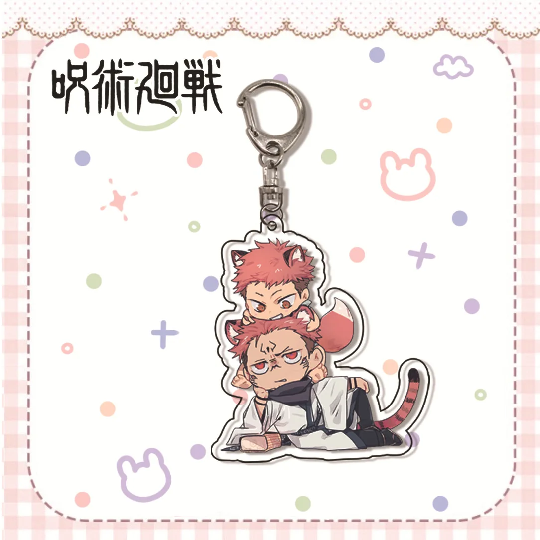 

2021 Anime Jujutsu Kaisen GojoKey Chains Fashion Figure Fushiguro Megumi Keyring Cute Men's Gift AccessoriesChild Toy Keychain