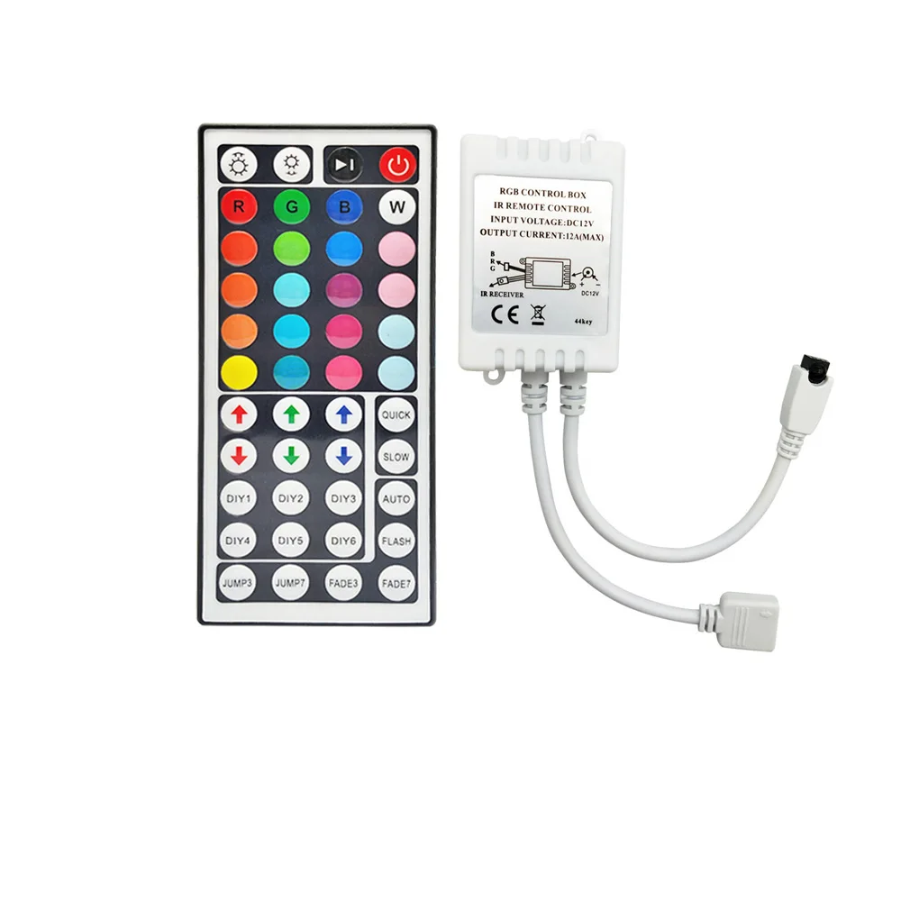 Цветная (RGB) ИК пульт дистанционного управления 44key затемнитель с дистанционным управлением DC12V 12A для SMD 2835 3528