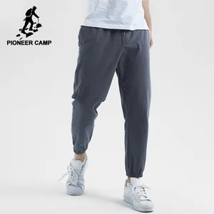 Мужские повседневные штаны Pioneer Camp, хлопковые прямые однотонные брюки черного и хаки цвета, AXX901196