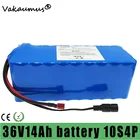 Комплект литий-ионных батарей Vakaumus 36 В, 36 в 14 Ач 18650 чехол с 15 а BMS 10s встроенной защитной платой для электровелосипеда, бесплатная доставка