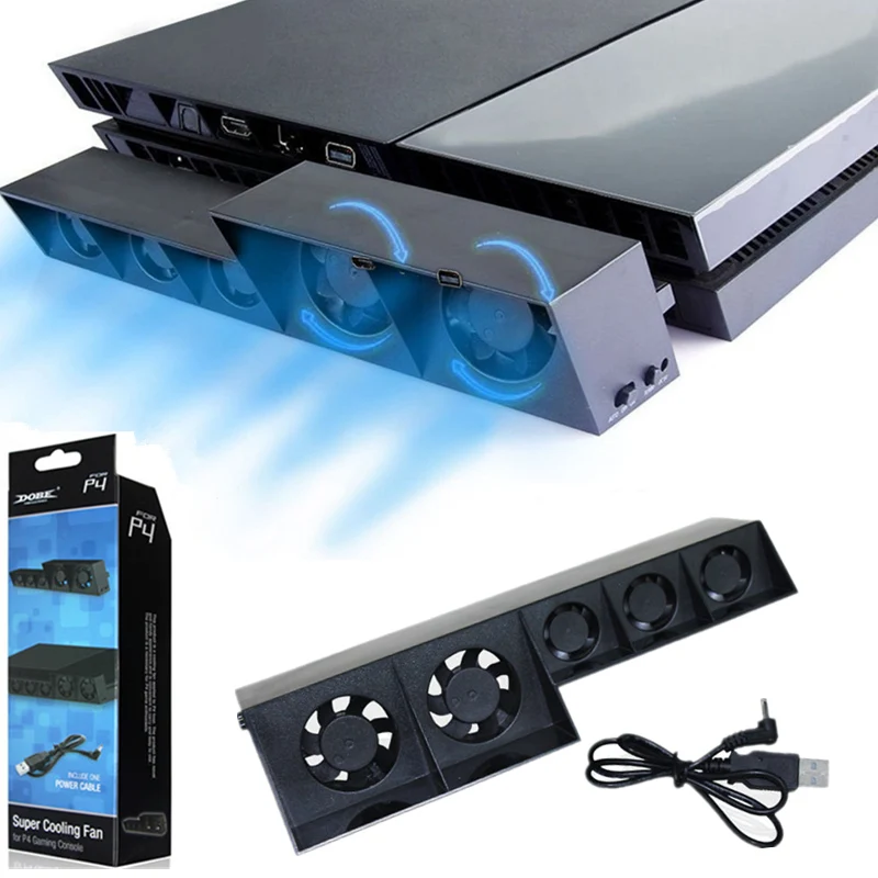 Многофункциональный охлаждающий вентилятор PS4 Супер Турбо с контролем