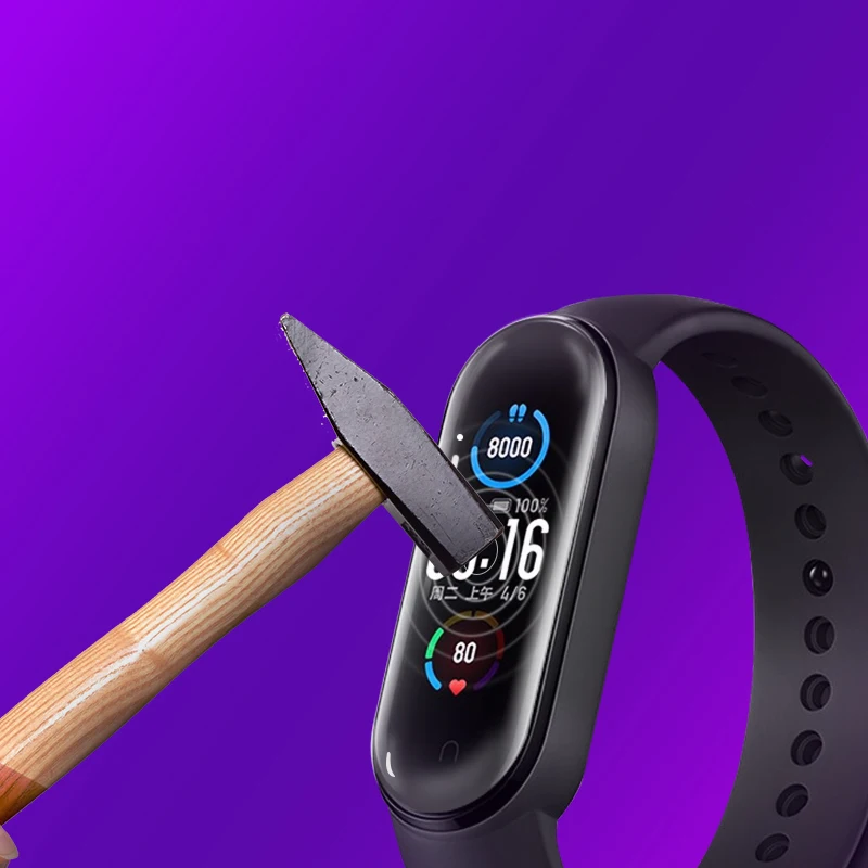 Защитная пленка для экрана мягкая Гидрогелевая 3d на весь экран браслета Xiaomi Mi Band 5