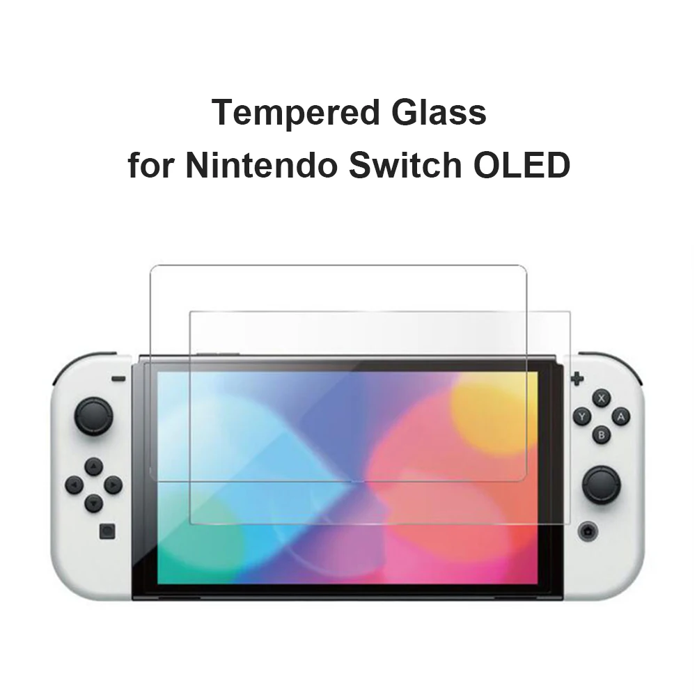 

For Nintendo Switch OLED Tempered Glass 9H HD Screen Protector Scratch-proof Protective Film For NS OLED 2021 Accessories