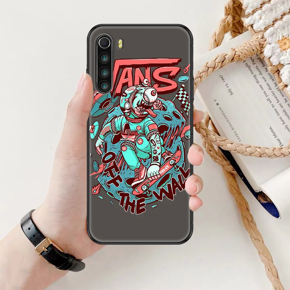 

Street Skateboard Brand vansing Phone case For Xiaomi Redmi Note 7 7A 8 8T 9 9A 9S 10 K30 Pro Ultra black fashion waterproof