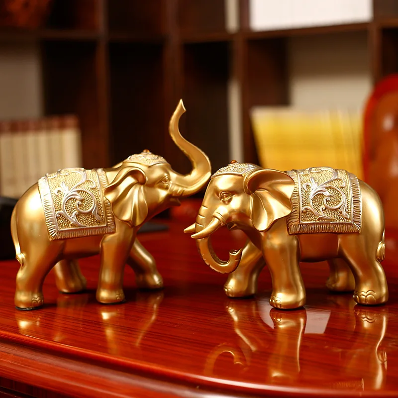

Resin Elephant Handicraft Animal Decoration Room Living Room Porch TV Cabinet Wine Cabinet Simple Home Decoration