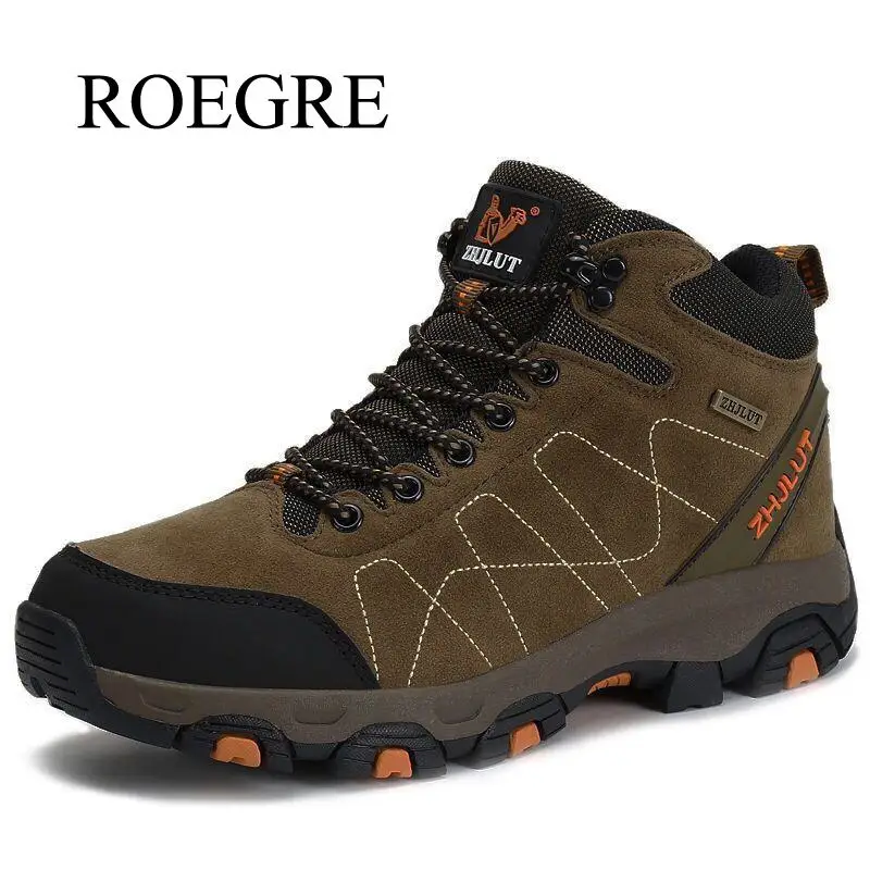 

New Winter Men's Warm Fur Boots Men's Large Size Ankle Boots Snow Shoes Men's Winter Sports Shoes Outdoor Hiking Shoes 36-47