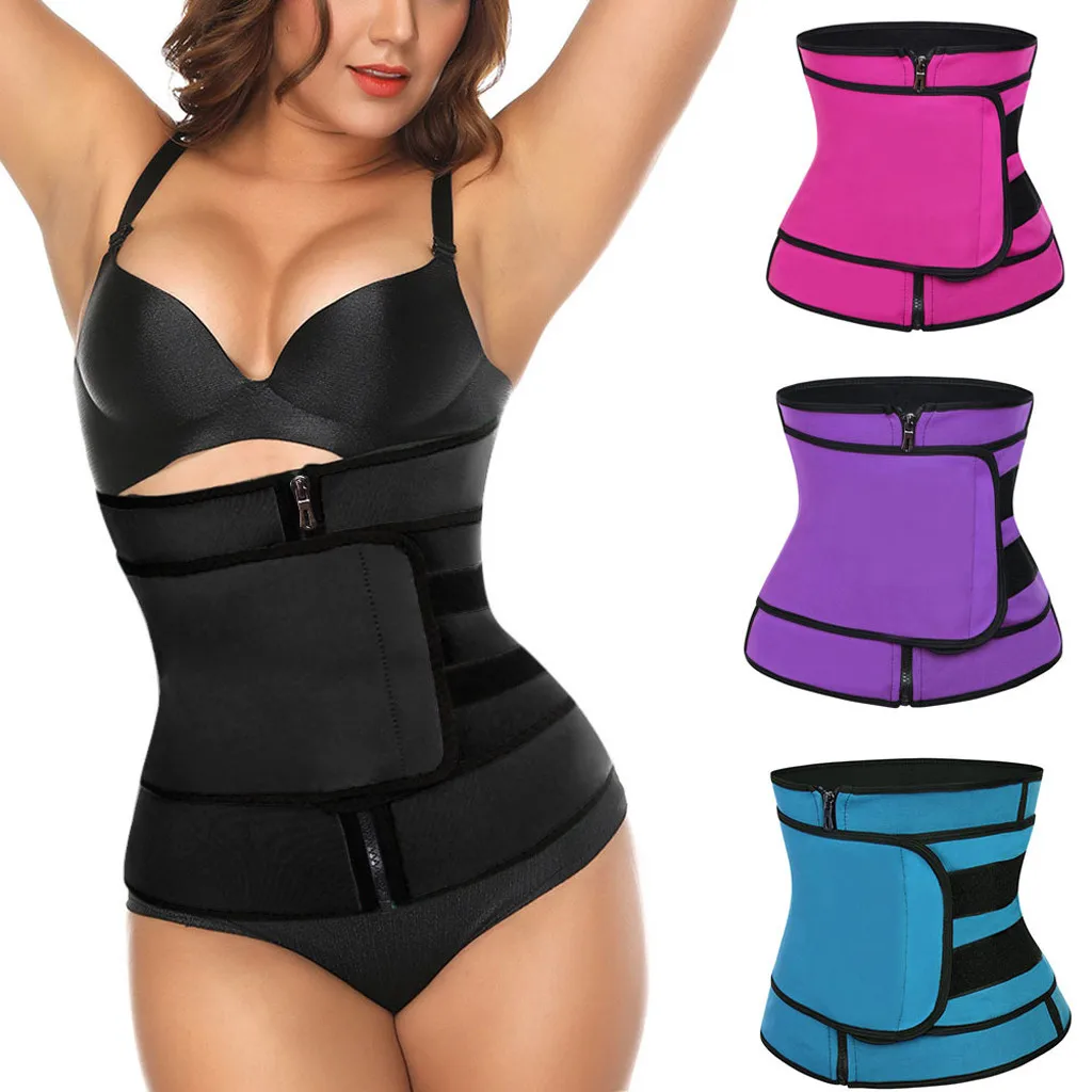 Adjustable flowop Waist Trainer Trim-mer Belt Women Body Shaping Zipper Abdomen Slimmer Kit for Sport Gym Fitness Belts | Спорт и