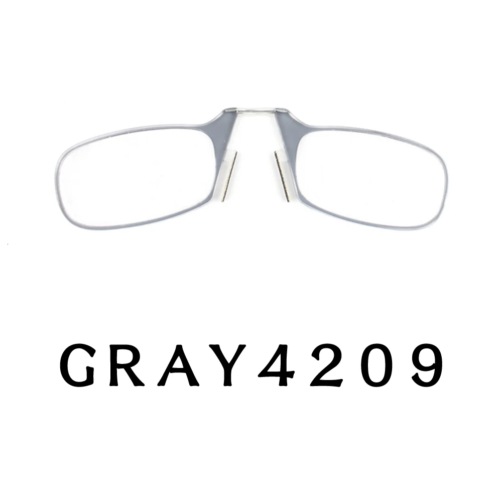 gray Минимальный зажим для носа, очки для чтения, женские очки для пресбиопии, мужские очки по рецепту, маленькая оправа, матовый коврик, чехол для телефона - Цвет оправы: gray