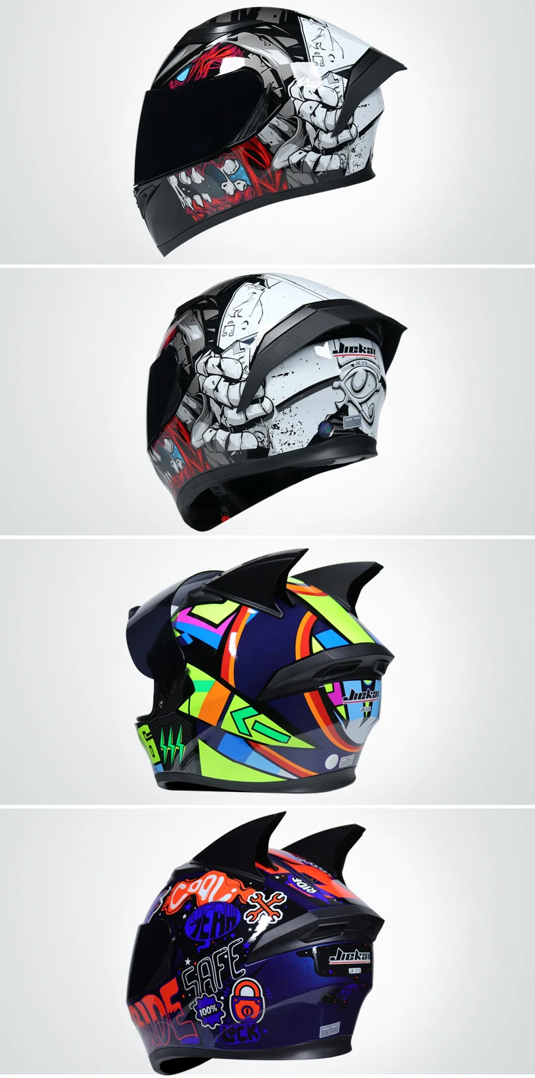 Гоночный шлем для мужчин и женщин Casco Capacete, мотоциклетный шлем для мотокросса с двойными линзами, шлемы с индивидуальным рогом