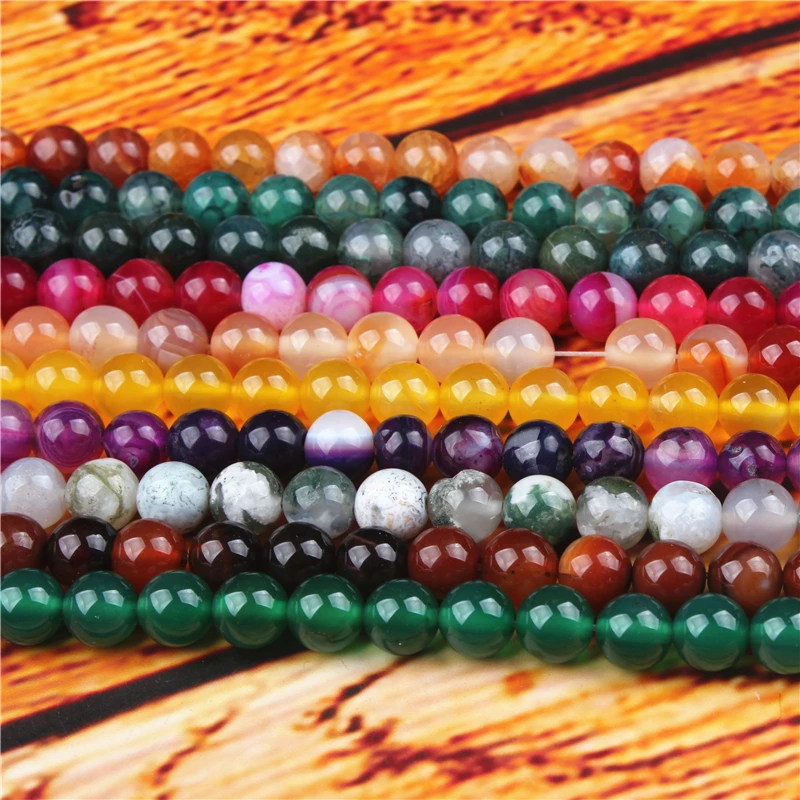 

Wholesale4/6/8/10/12mmNaturalLooseBeadSeriesRoundJewelryBraceletNecklaceDIYProduction