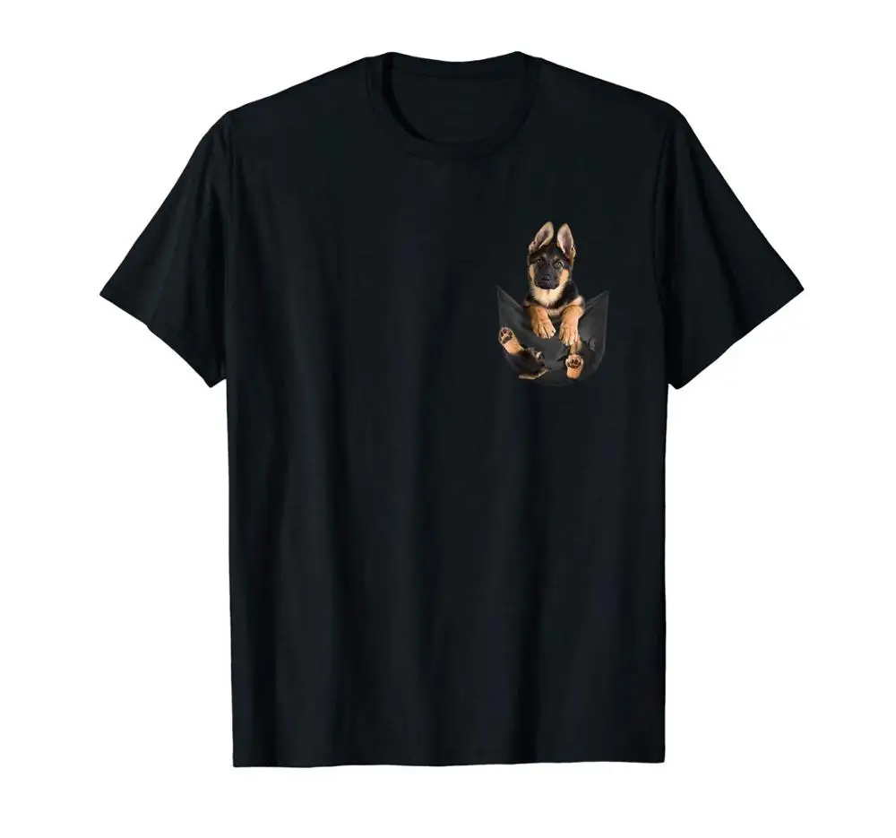 

German Shepherd In Your Pocket Cute Dog Lover Men Homme 2020 for Tall and Big Men Offensive T Shirts