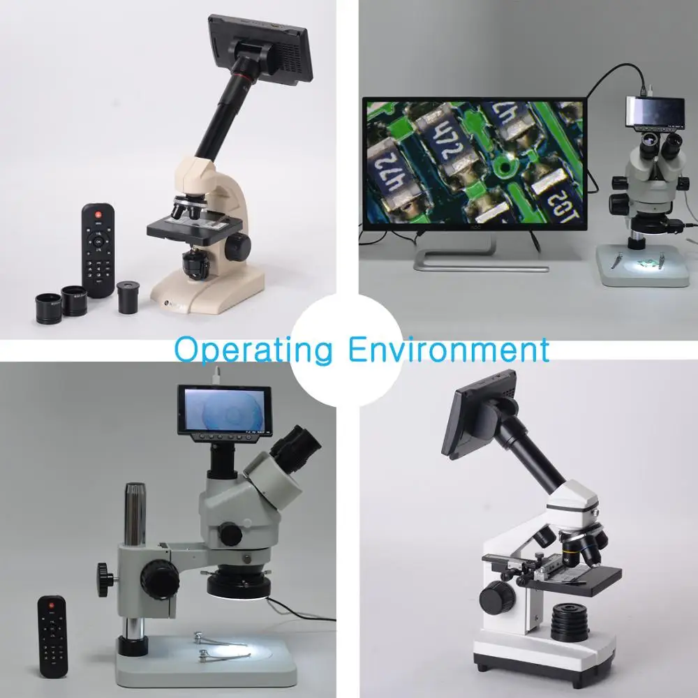 KE-210 5 Inch Screen 16MP 4K 1080P 60FPS USB & WIFI Digital Industrial Microscope Camera 150X C-mount Lens 1/2.3 Imaging Sensor |