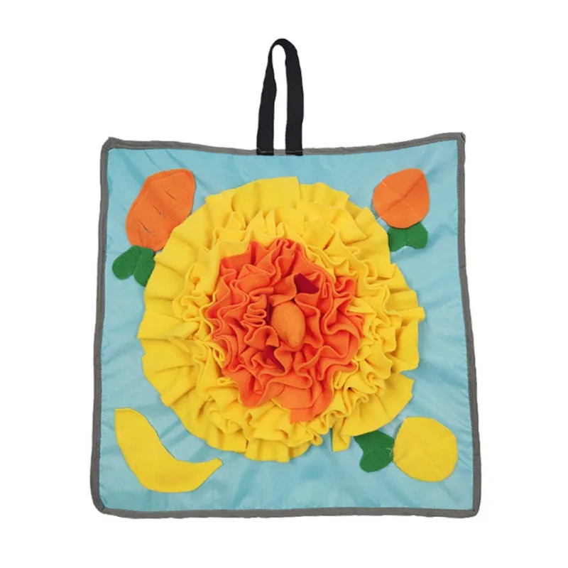

Pet Dog Snuffle Mat Nose Smell Training Sniffing Pad Slow Feeding Bowl Food Dispenser Relieve Stress Sunflower Puzzle Mats