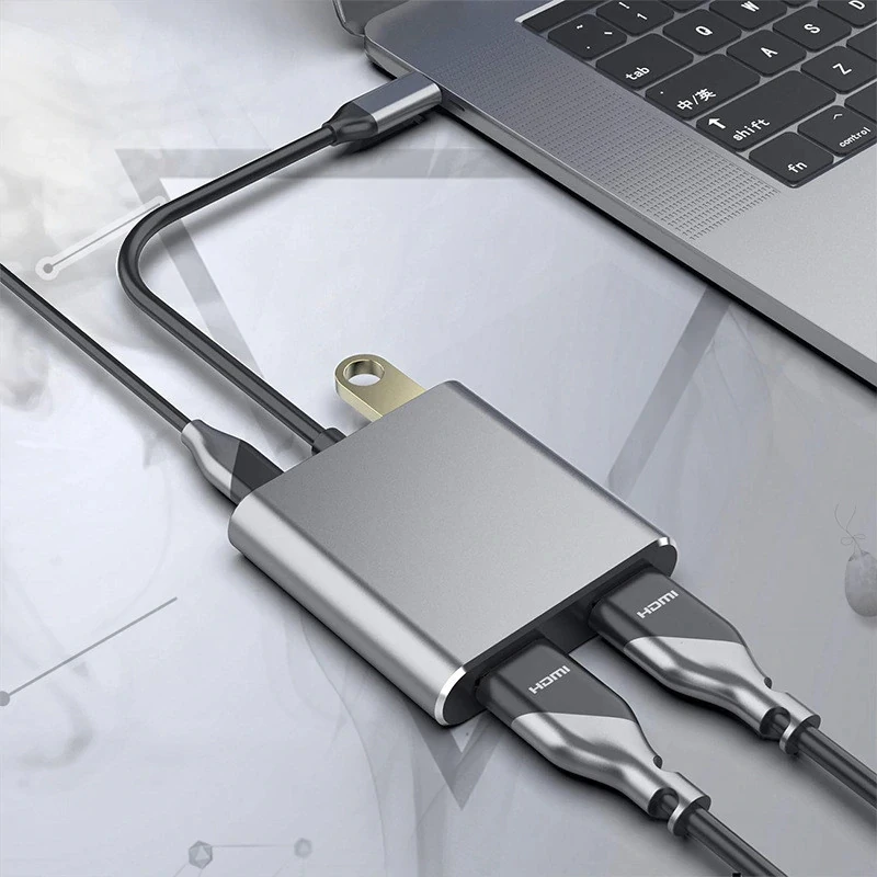 ОВБР USB C концентратор до Dual Core 4K HD HDMI совместимых с USB3.0 док станция для ноутбука PD