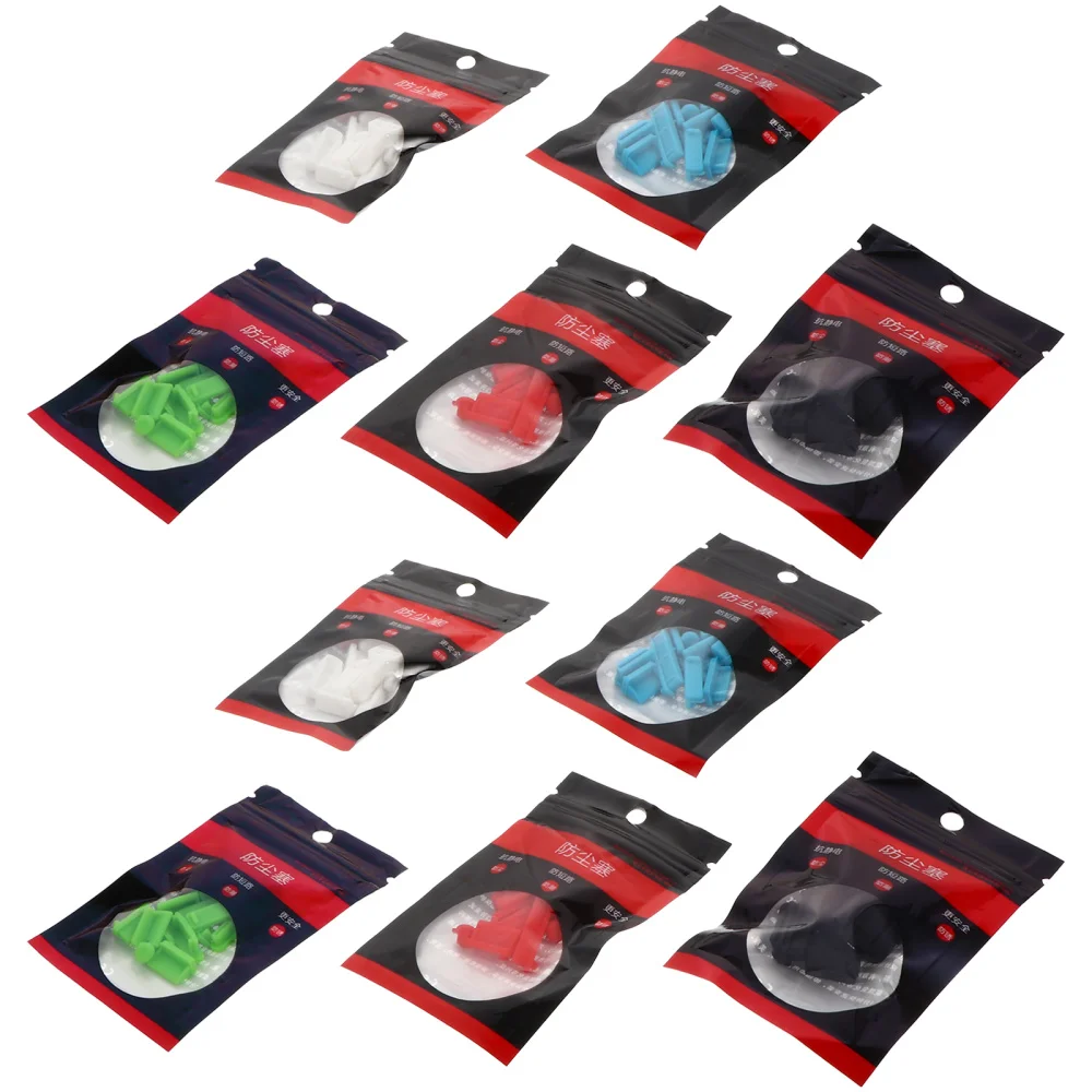 

160pcs/10 Packs Laptop Ports Plugs Anti-dust Charging Port Stoppers