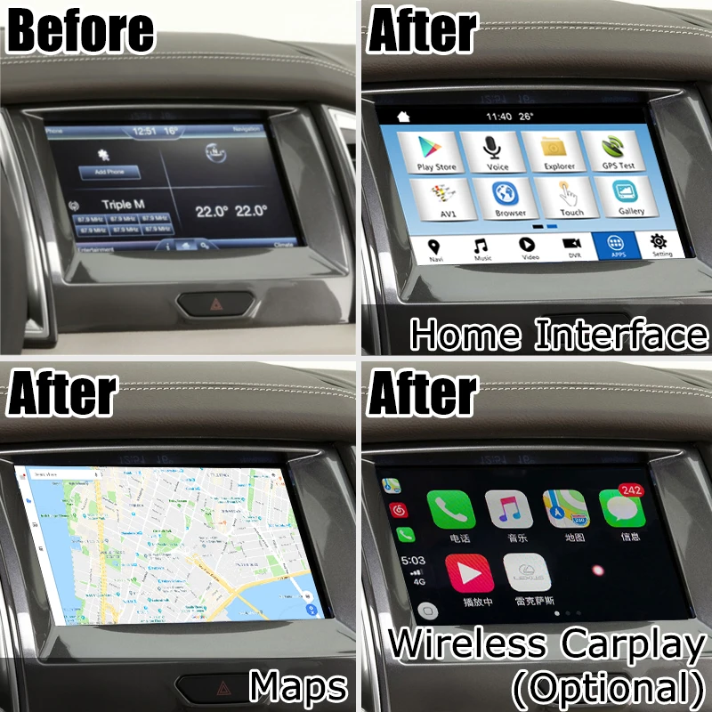 Интерфейсная коробка для Android / carplay Ford Everest Ranger беспроводной интерфейсный бокс