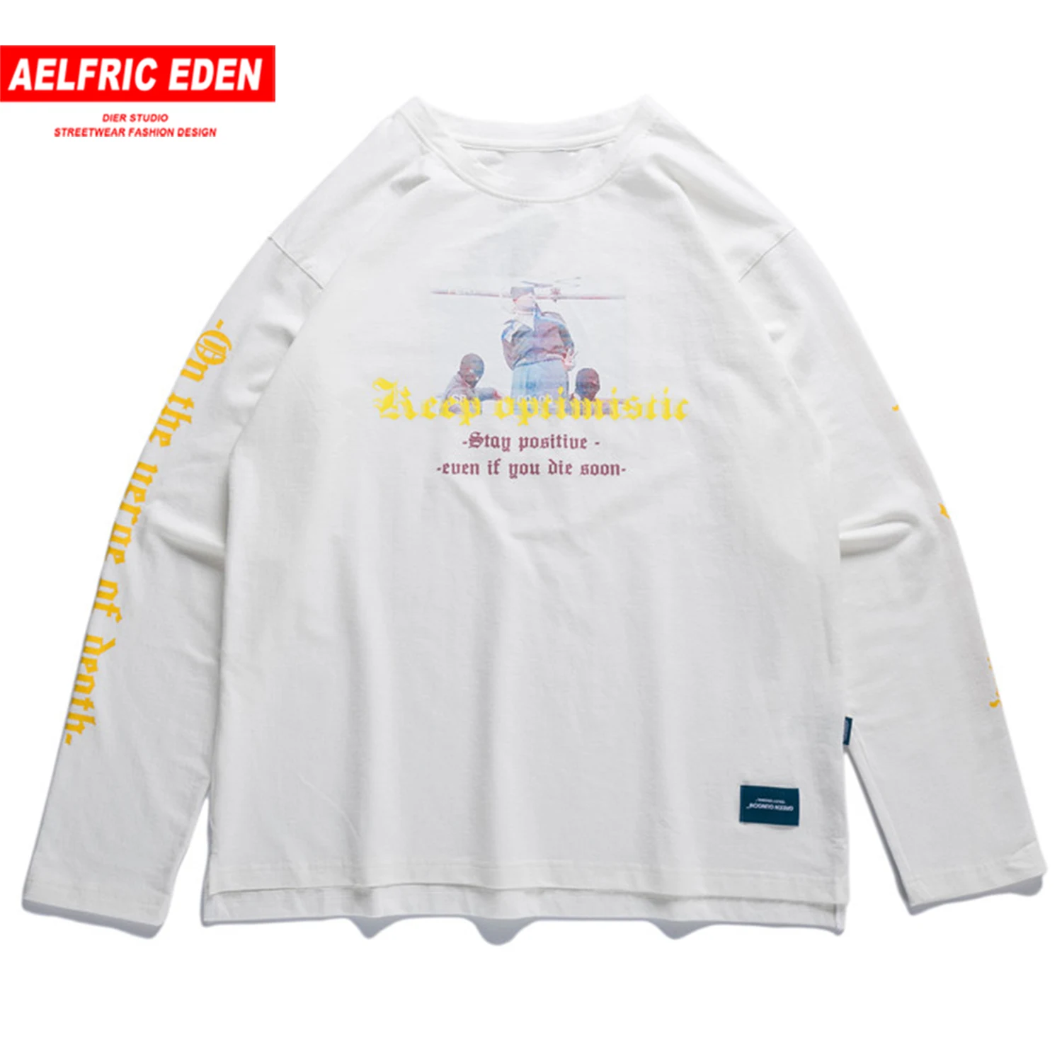 Aelfric Eden модная мужская футболка с буквенным принтом осень 2019 уличная одежда