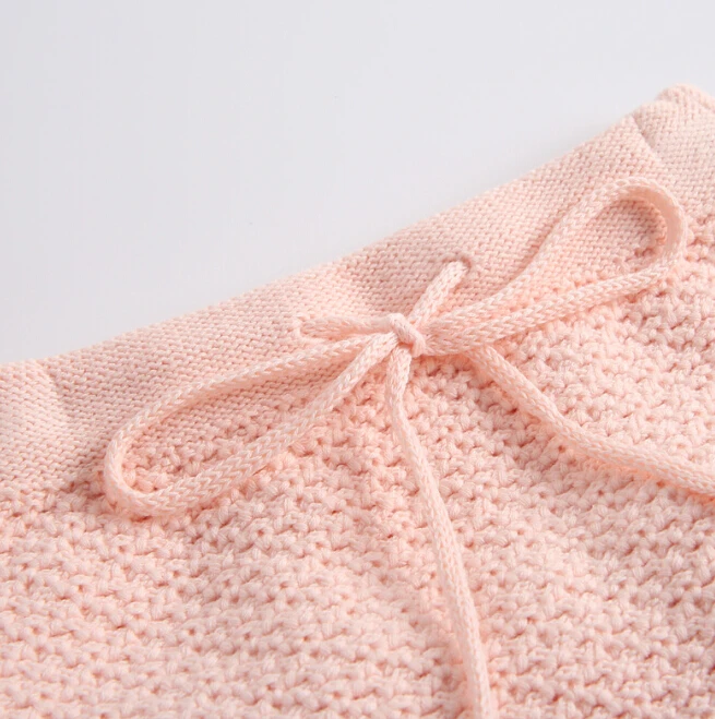 

Newborn Baby Girls Two Piece Suit Kids Long Sleeve Round Neck Top and Pants Set Kids Casual Pure Color Knitted Suit Clothes Set